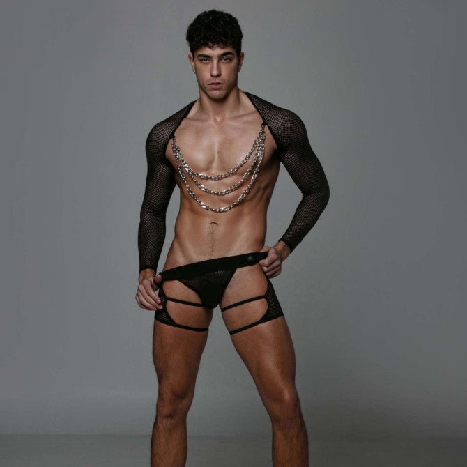 Circuit Bolero aus transparentem Mesh, Schwarz - TOF Paris - Shop Deutschland Noodosz