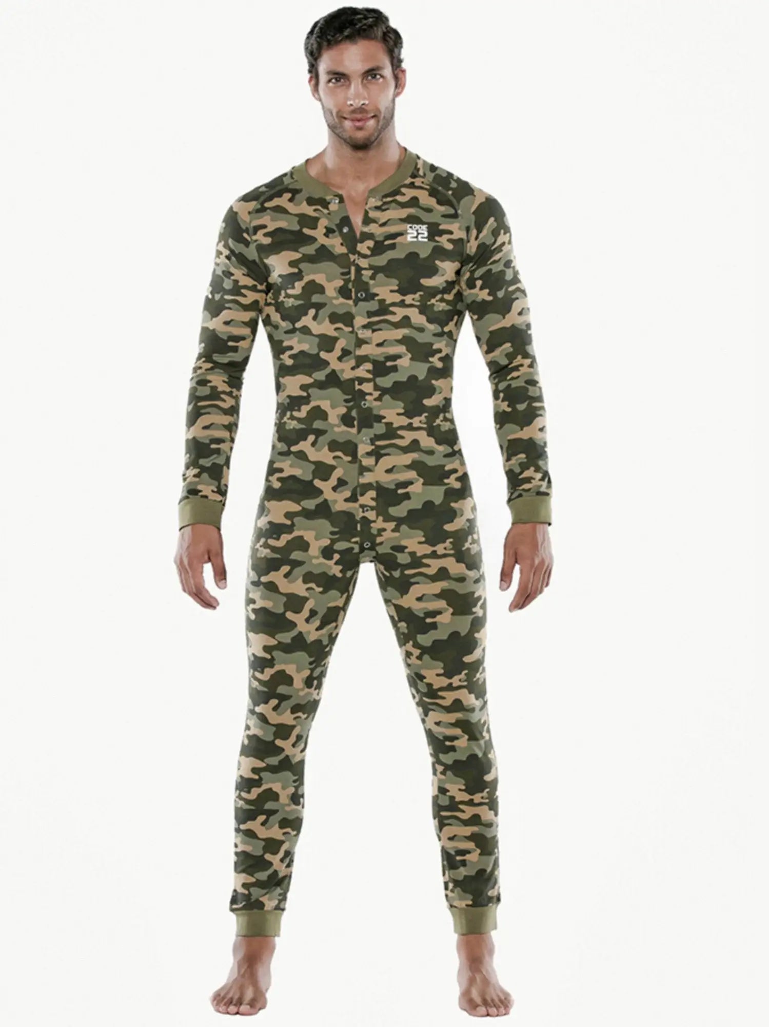 CODE 22 1010 UNION SUIT - Herren Onesie Overall - noodosz CODE 22  1010 UNION SUIT - Herren Onesie Overall Code 22 Kleidung & Accessoires:Herren:Herrenmode:Nachtwäsche nudosz.myshopify.com