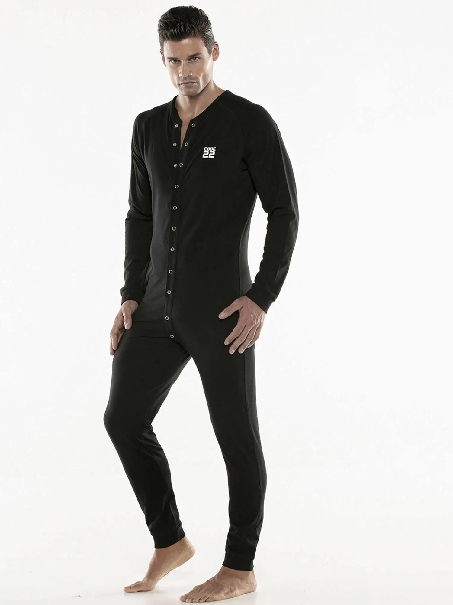 CODE 22 1010 UNION SUIT - Onesie - noodosz CODE 22  1010 UNION SUIT - Onesie Code 22 Kleidung & Accessoires:Herren:Herrenmode:Nachtwäsche nudosz.myshopify.com