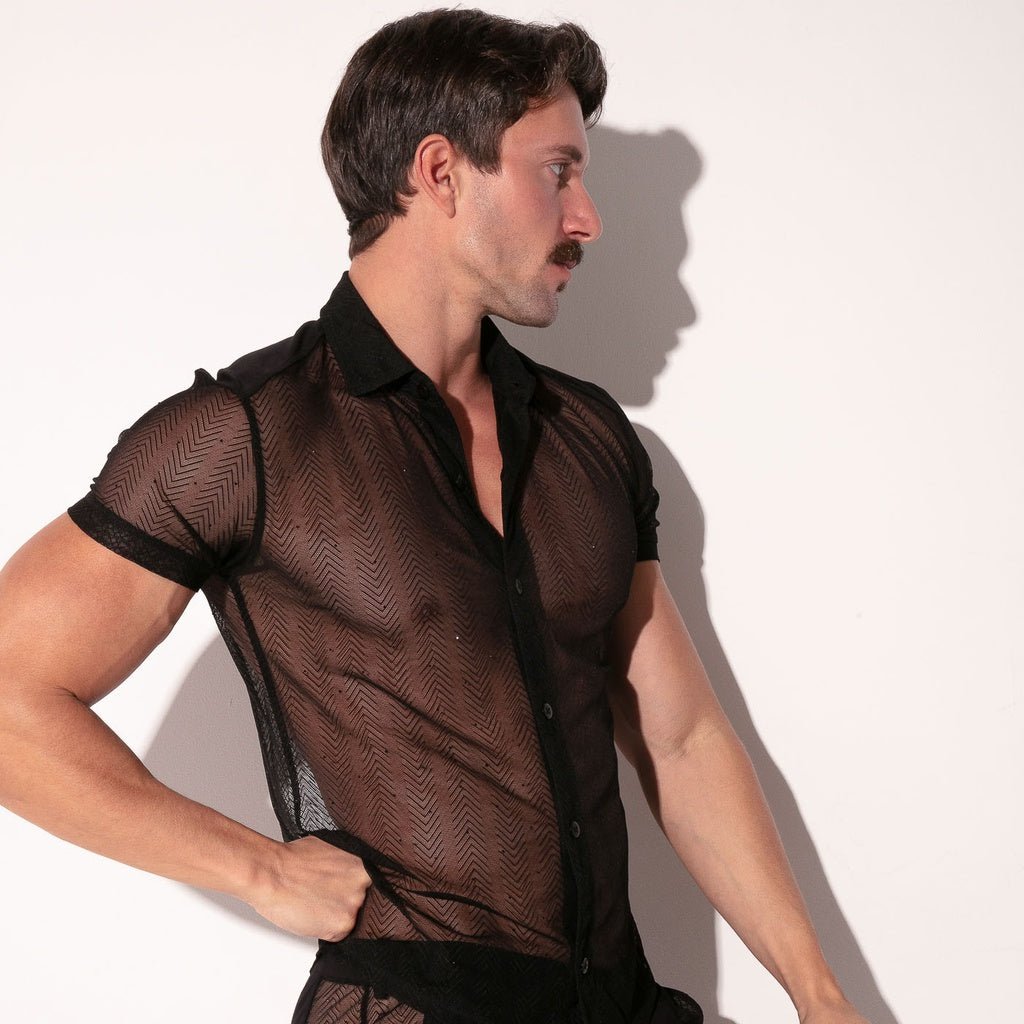 CODE 22 9824 ROCK Shirt, transparentes Nadelstreifen Hemd - Code 22 - Shop Deutschland Noodosz
