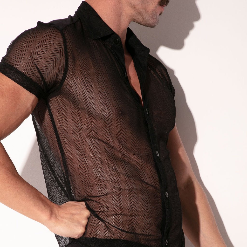 CODE 22 9824 ROCK Shirt, transparentes Nadelstreifen Hemd - Code 22 - Shop Deutschland Noodosz
