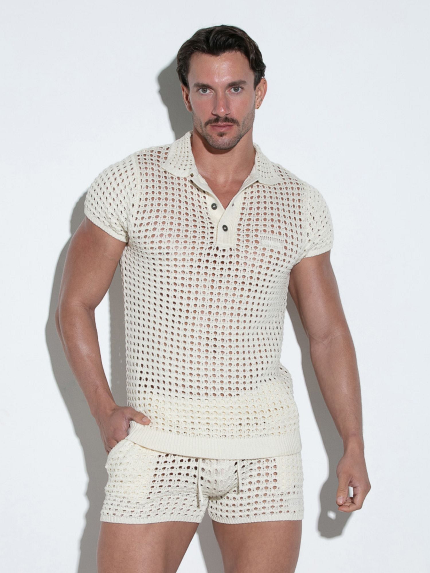 CODE 22 CROCKET KNIT POLO - 7007 Strick Polohemd - Code 22 - Shop Deutschland Noodosz