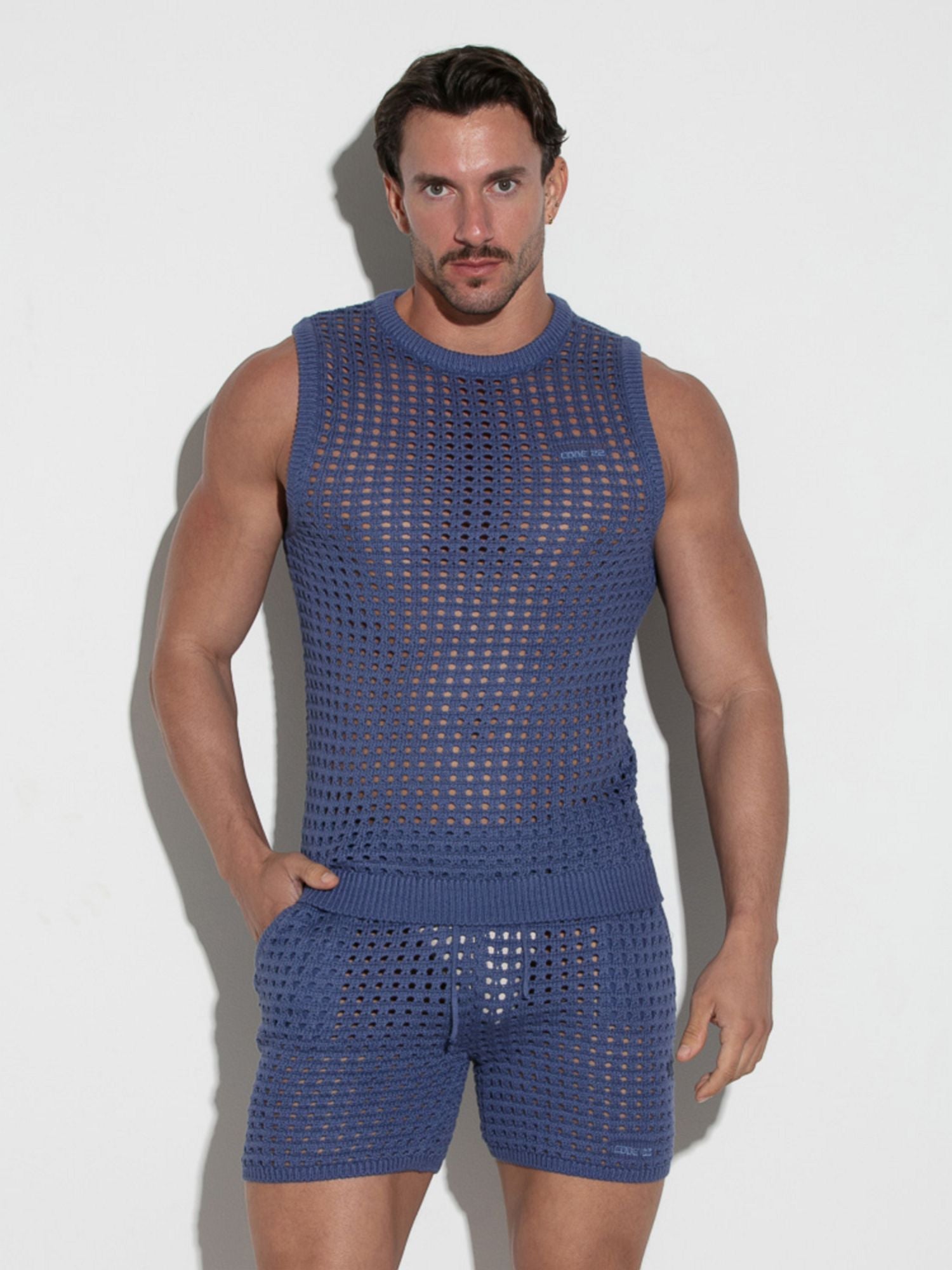 CODE 22 CROCKET KNIT TANKTOP 7008, ärmelloses Stricktop - Code 22 - Shop Deutschland Noodosz