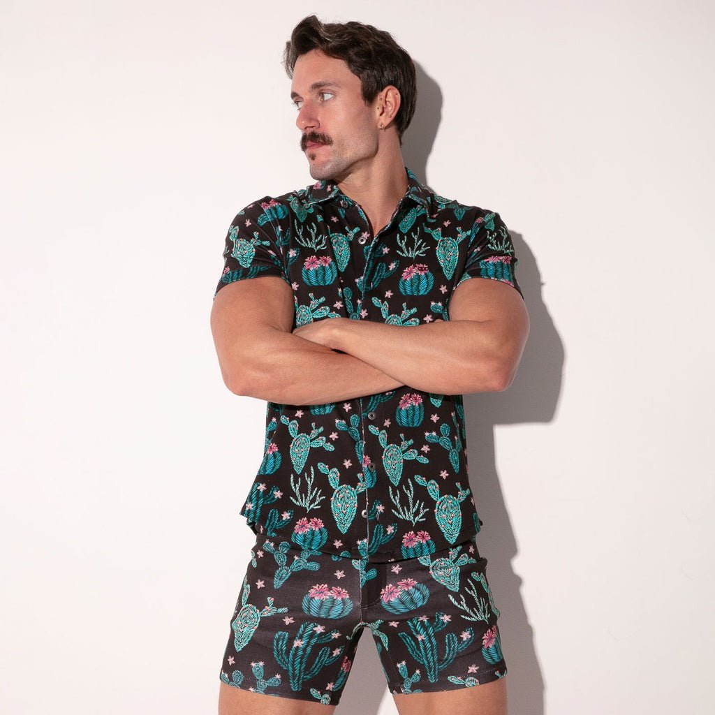 CODE 22 Stretch Hemd Lime 9721, Freizeithemd bedruckt, Print - Code 22 - Shop Deutschland Noodosz