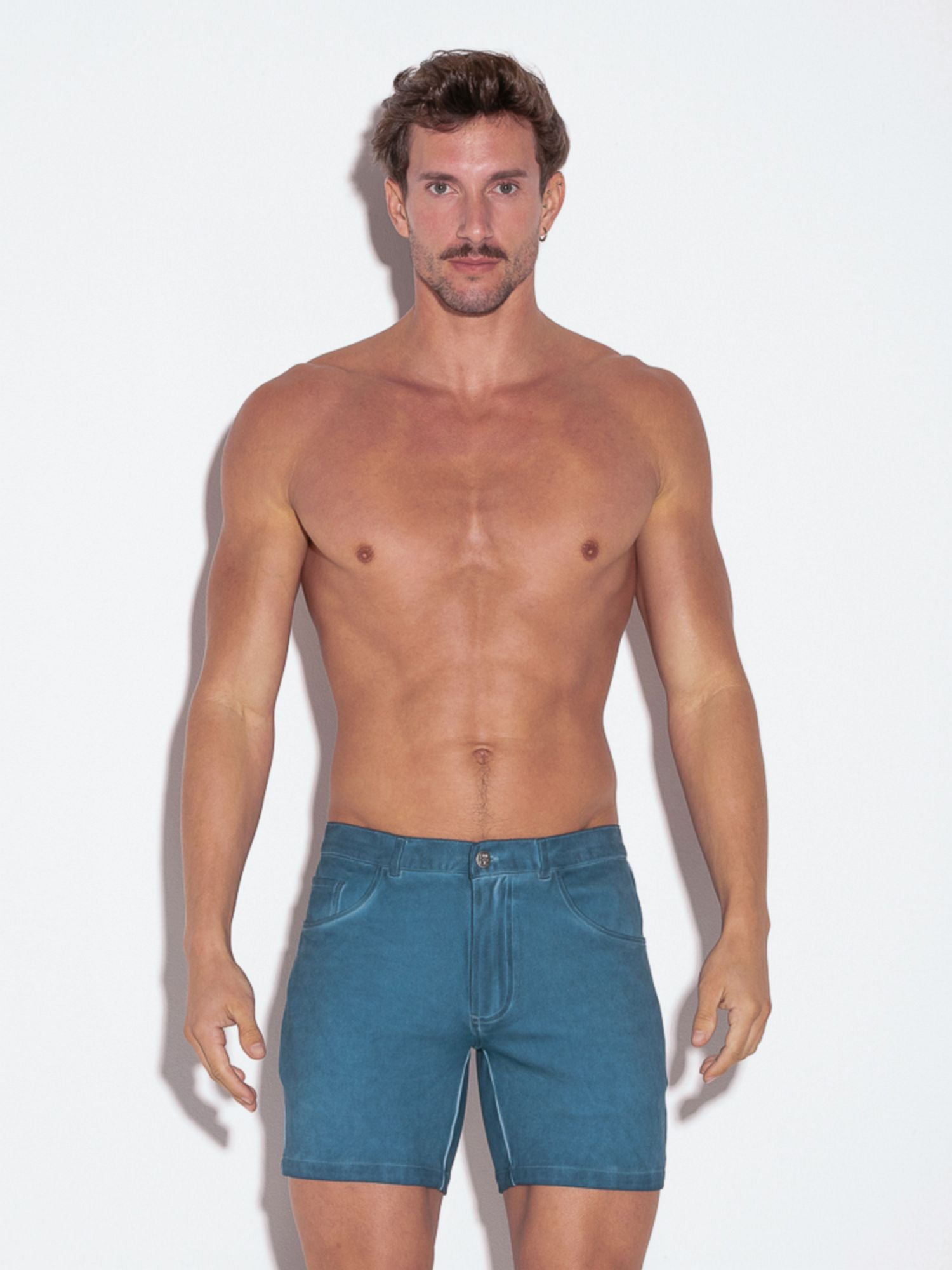 Code 22 - VINTAGE 5 POCKET SHORT 9712V, Chino Shorts Petrol - kurze Hose - noodosz - Code 22 - Kleidung & Accessoires:Herren:Herrenmode:Shorts & Bermudas