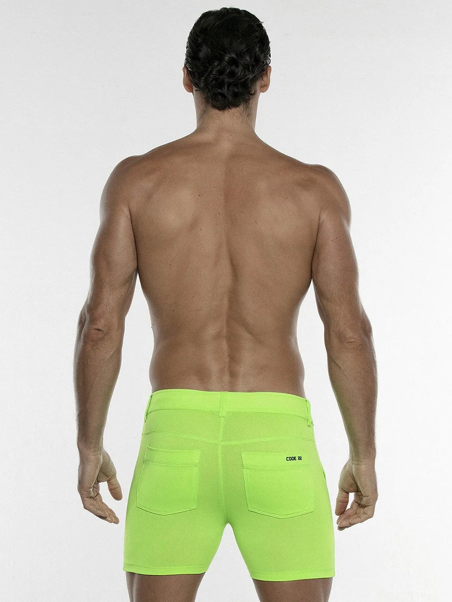 Code 22 VIVID MESH SHORTS - 9613 - Herren kurze Hose Chino Freizeitshorts - noodosz