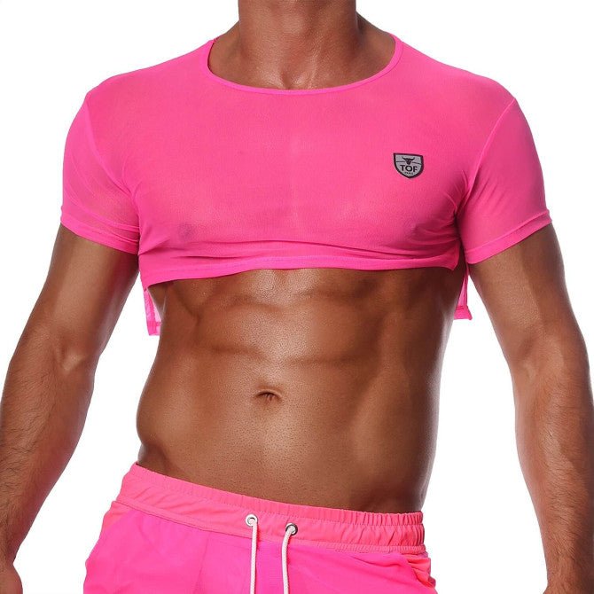 Neon - pinkes, bauchfreies Top - TOF Paris - Shop Deutschland Noodosz