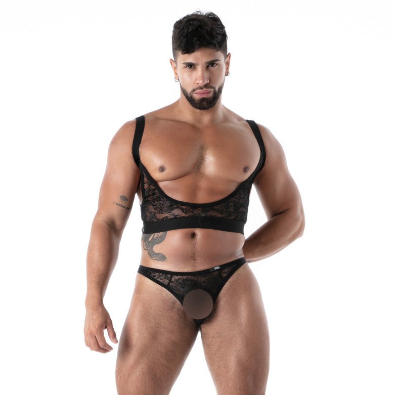 Fließende Spitze G - String Schwarz - TOF Paris - Shop Deutschland Noodosz