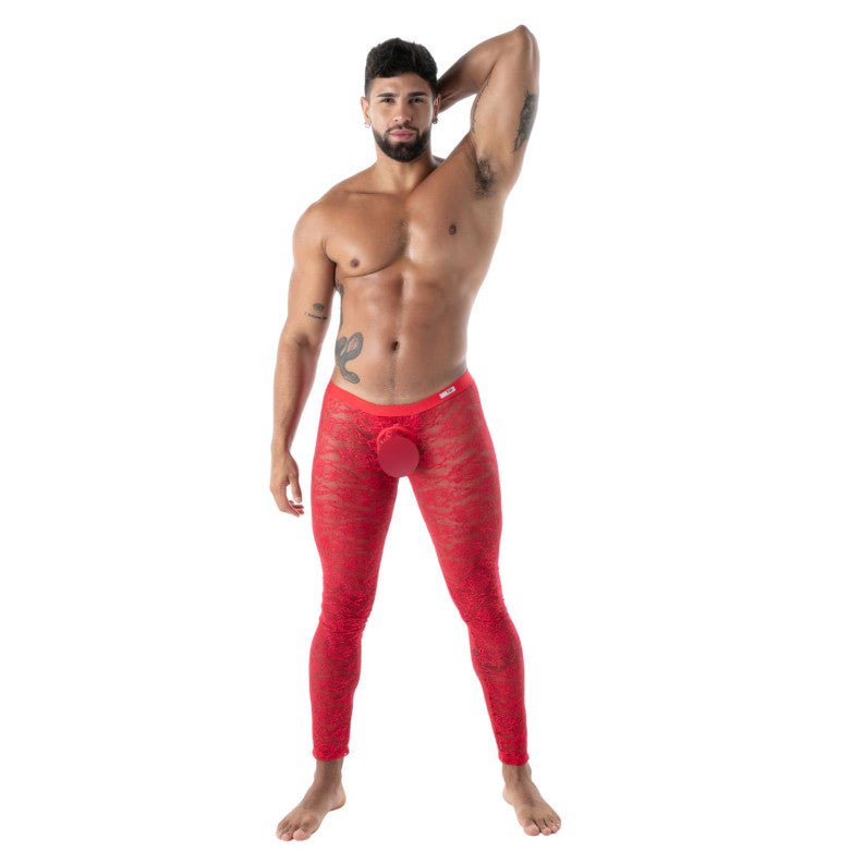 Fließende Spitze Open - Legging Rot - TOF Paris - Shop Deutschland Noodosz