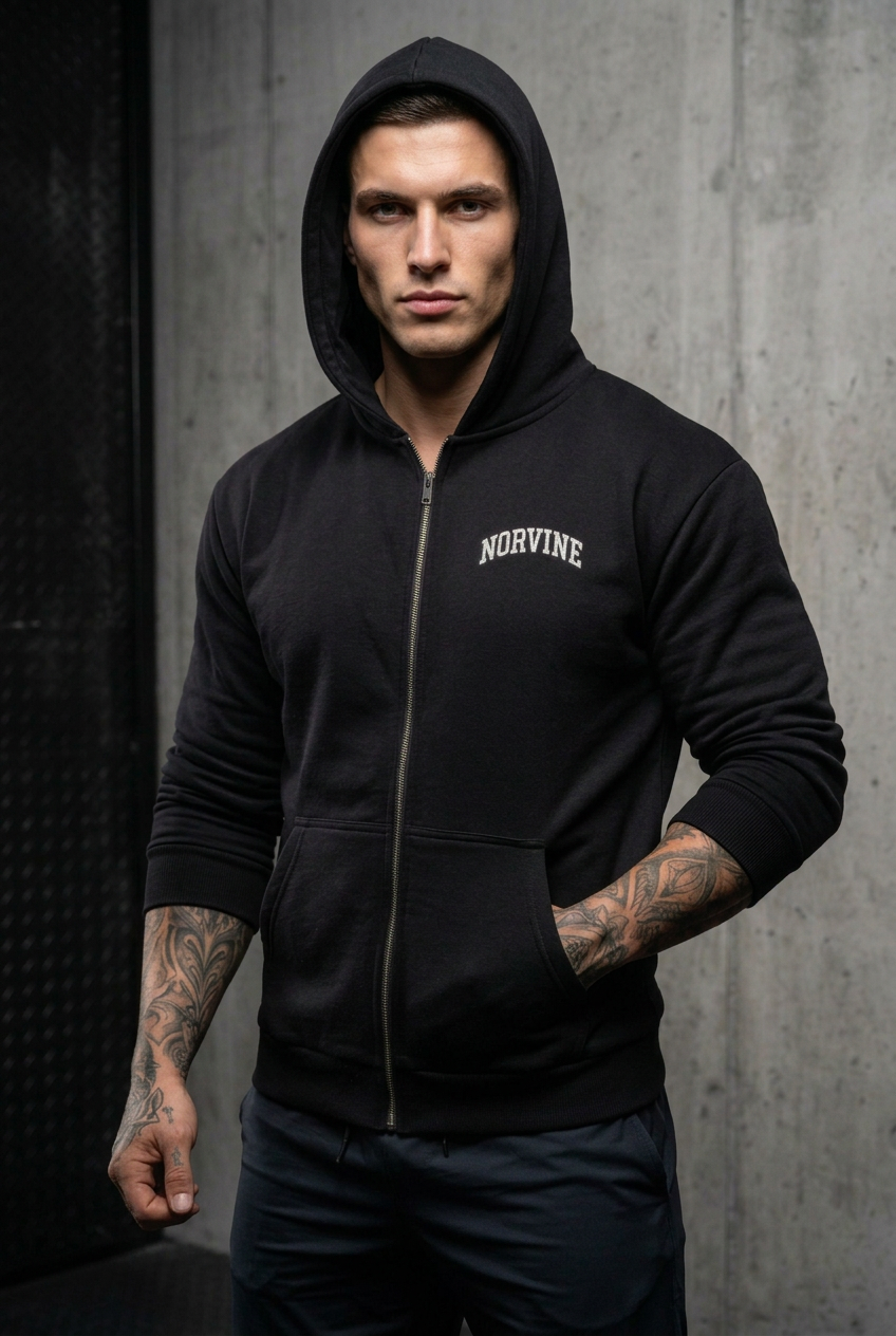 Norvine Signature Zip Hoodie Herren im College-Stil