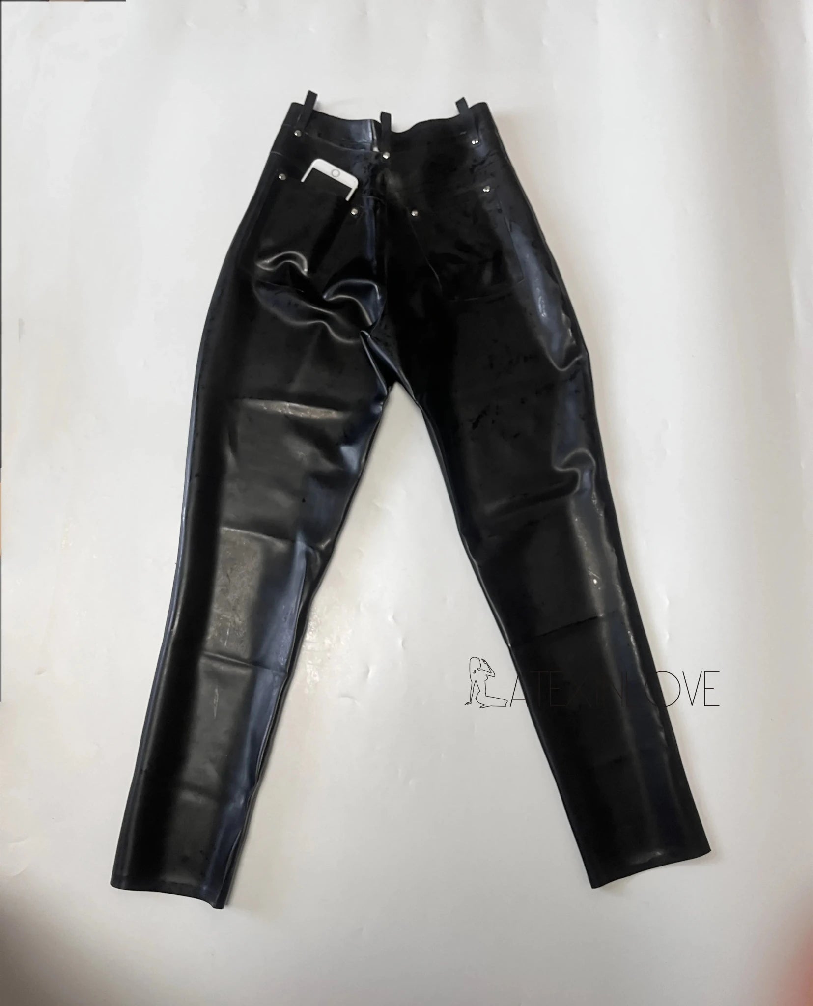 Herren Latex Jeans aus Gummi mit Front - Reißverschluss & vier Taschen - FlowNight - Shop Deutschland Noodosz
