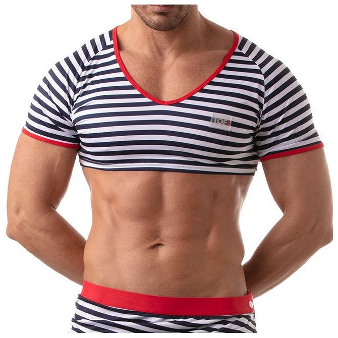 Ikonisches Crop - Top – Matrosen - Navyblau - TOF Paris - Shop Deutschland Noodosz
