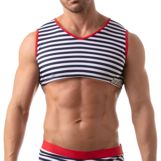 Ikonisches ärmelloses Crop - Top – Matrosen‑Navyblau - TOF Paris - Shop Deutschland Noodosz
