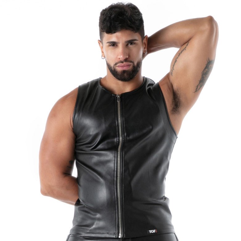 Kinky Tanktop mit Reißverschluss – Schwarz - TOF Paris - Shop Deutschland Noodosz