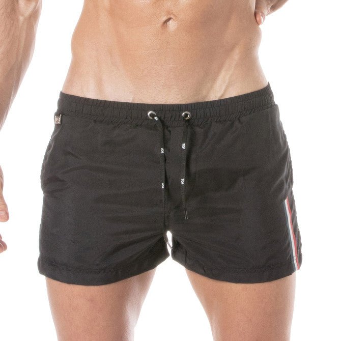 Mid - Thigh Badeshorts – Schwarz - TOF Paris - Shop Deutschland Noodosz