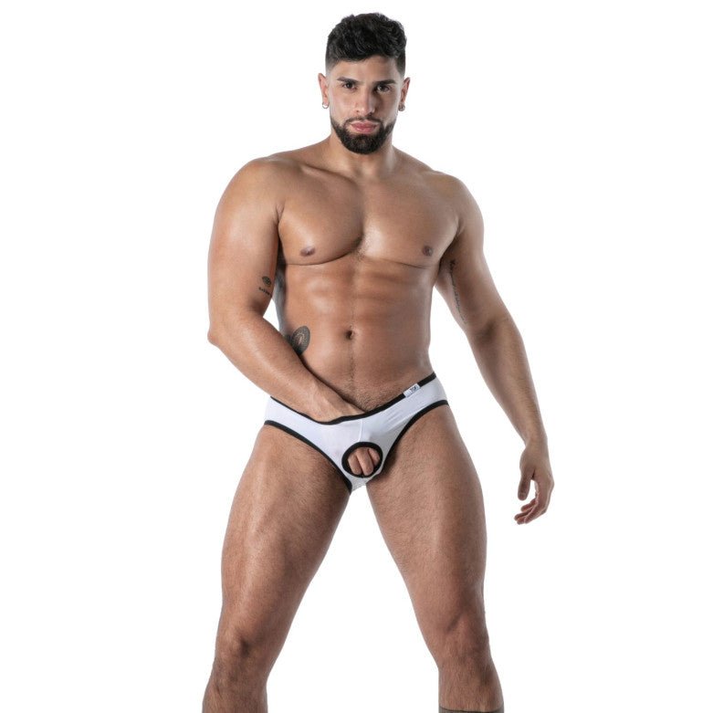 Mon Amour — rückenfreier Slip aus Mikrofaser, Weiß - TOF Paris - Shop Deutschland Noodosz