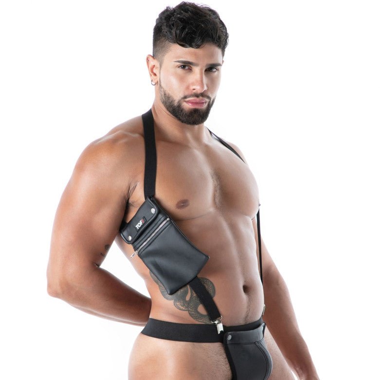 Neopren - elastischer Taschen - Harness – Schwarz - TOF Paris - Shop Deutschland Noodosz