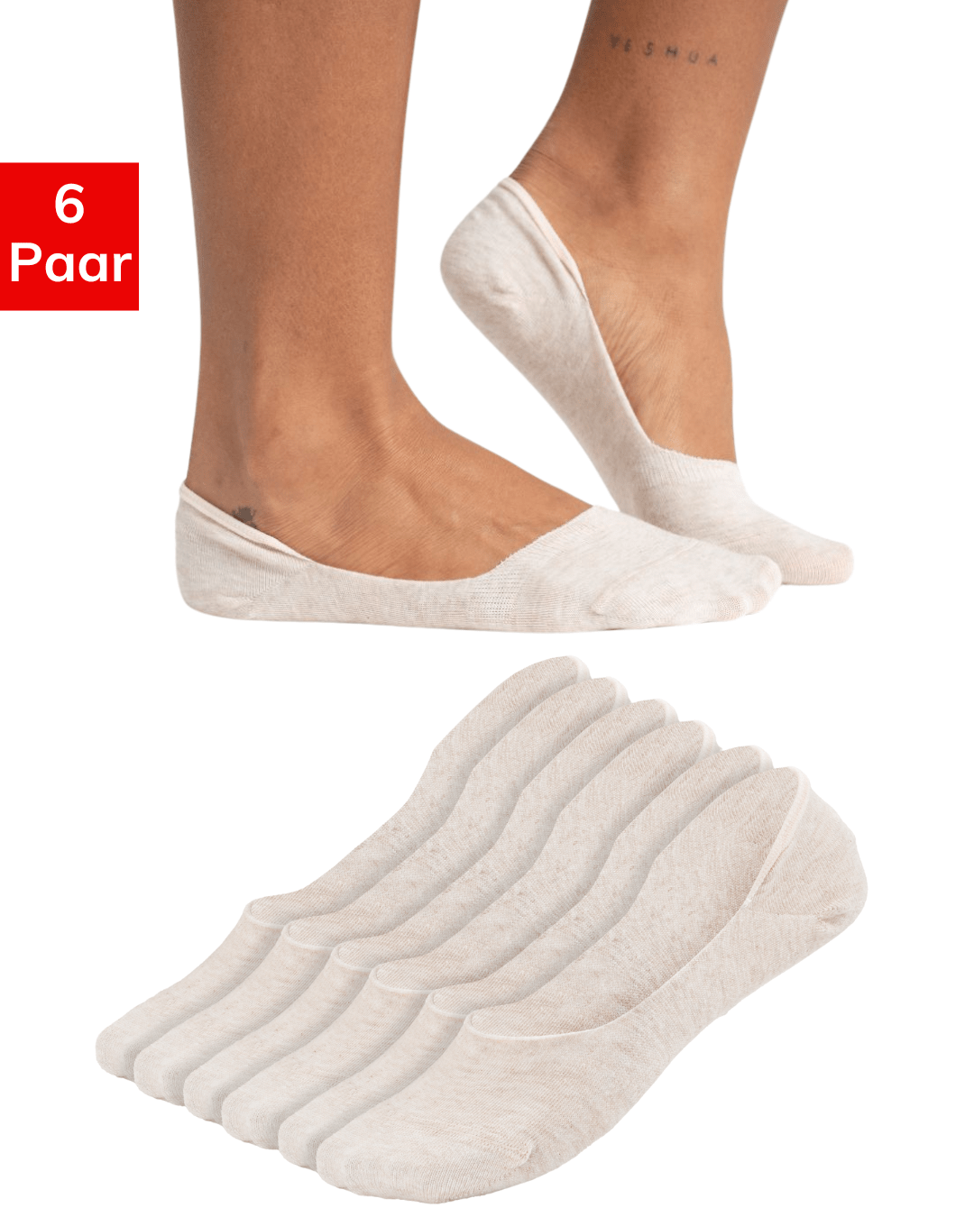 No Show Socken Füßlinge für Damen & Herren 6X Paar - QOLONIA - Shop Deutschland Noodosz