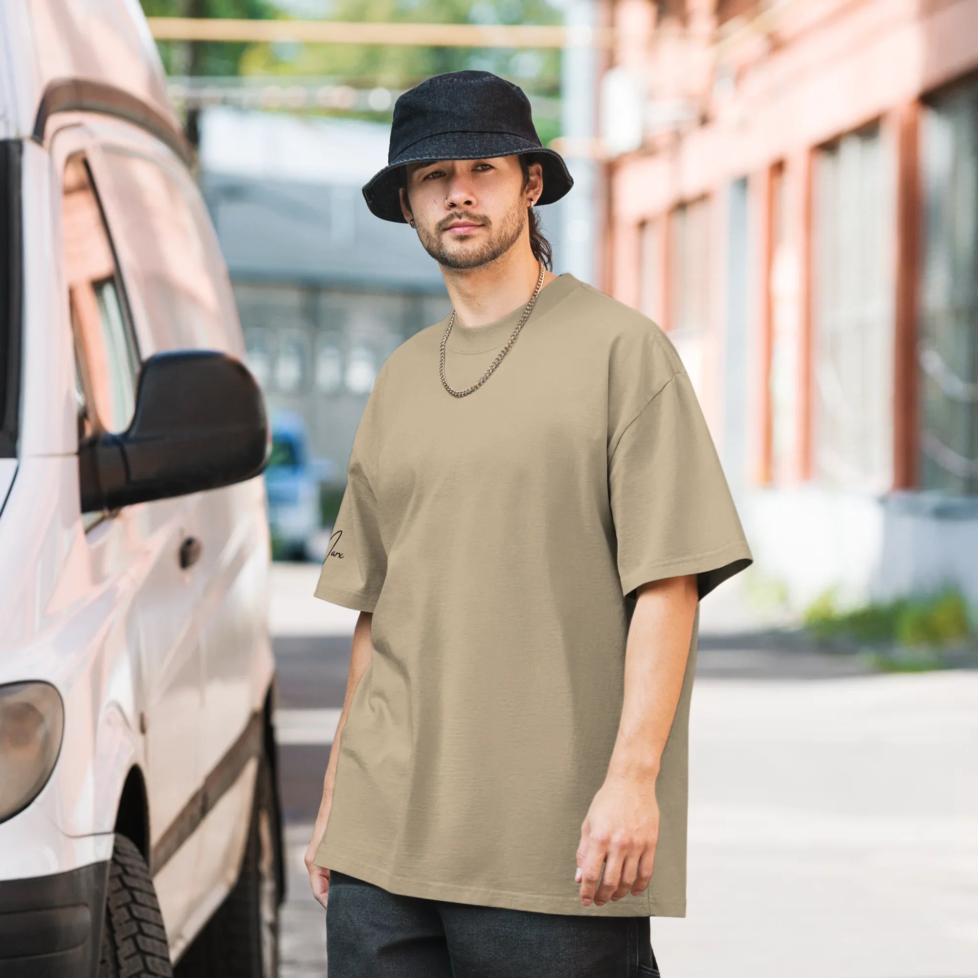 Oversized T-Shirt "Spray Peace", backprint - flyliving - Shop Deutschland Noodosz