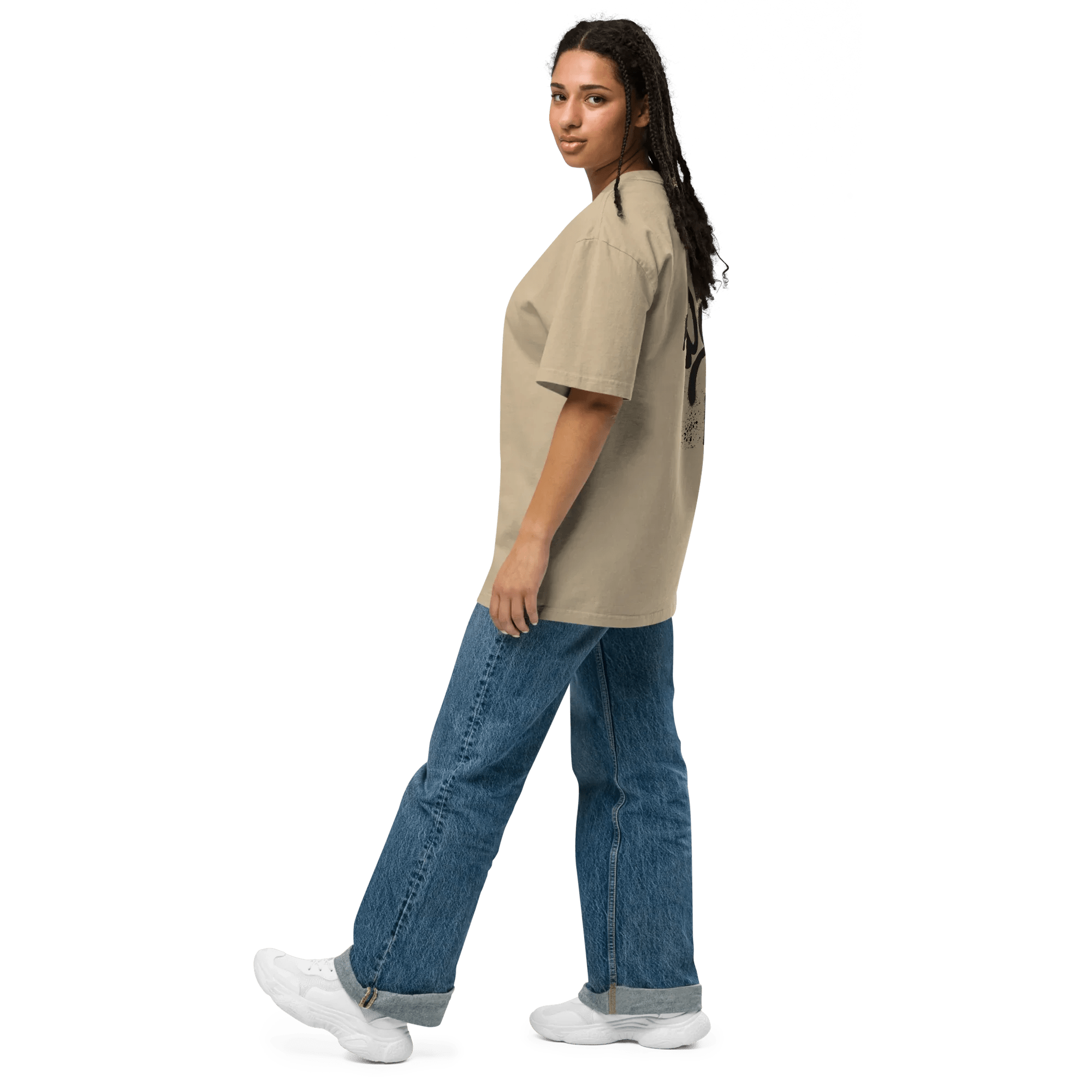 Oversized T-Shirt "Spray Peace", backprint - flyliving - Shop Deutschland Noodosz