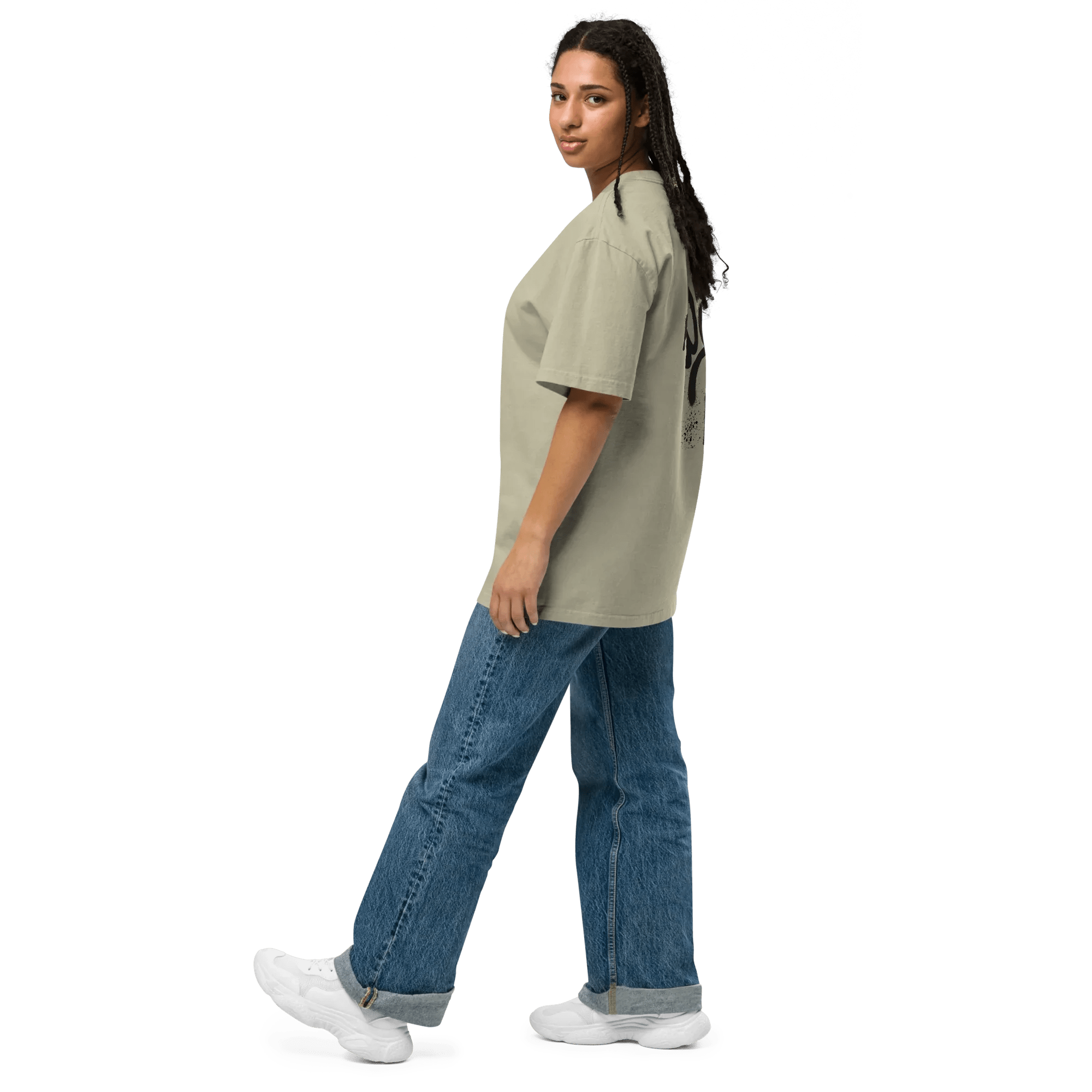 Oversized T-Shirt "Spray Peace", backprint - flyliving - Shop Deutschland Noodosz