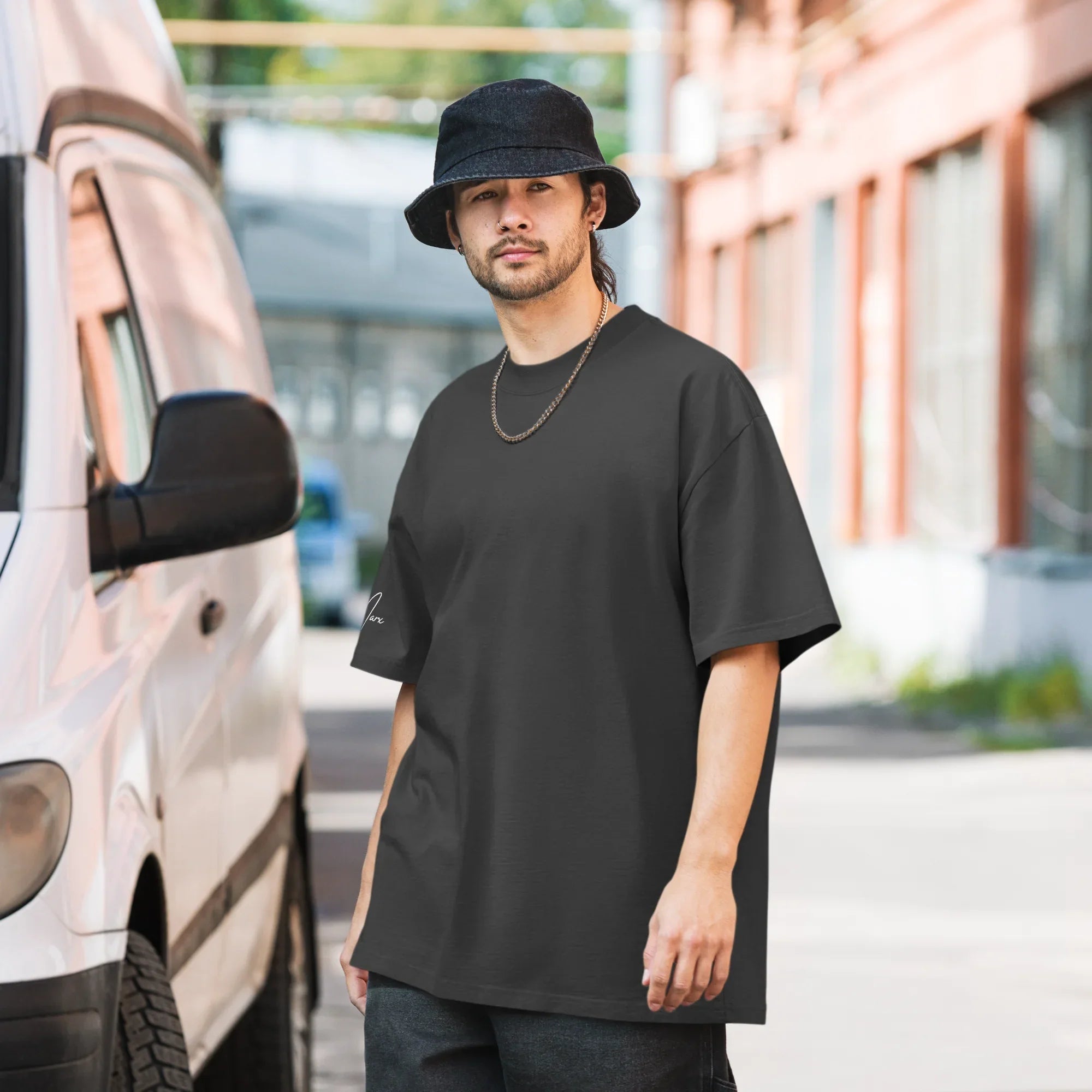 Oversized T-Shirt "Spray Peace", backprint - flyliving - Shop Deutschland Noodosz