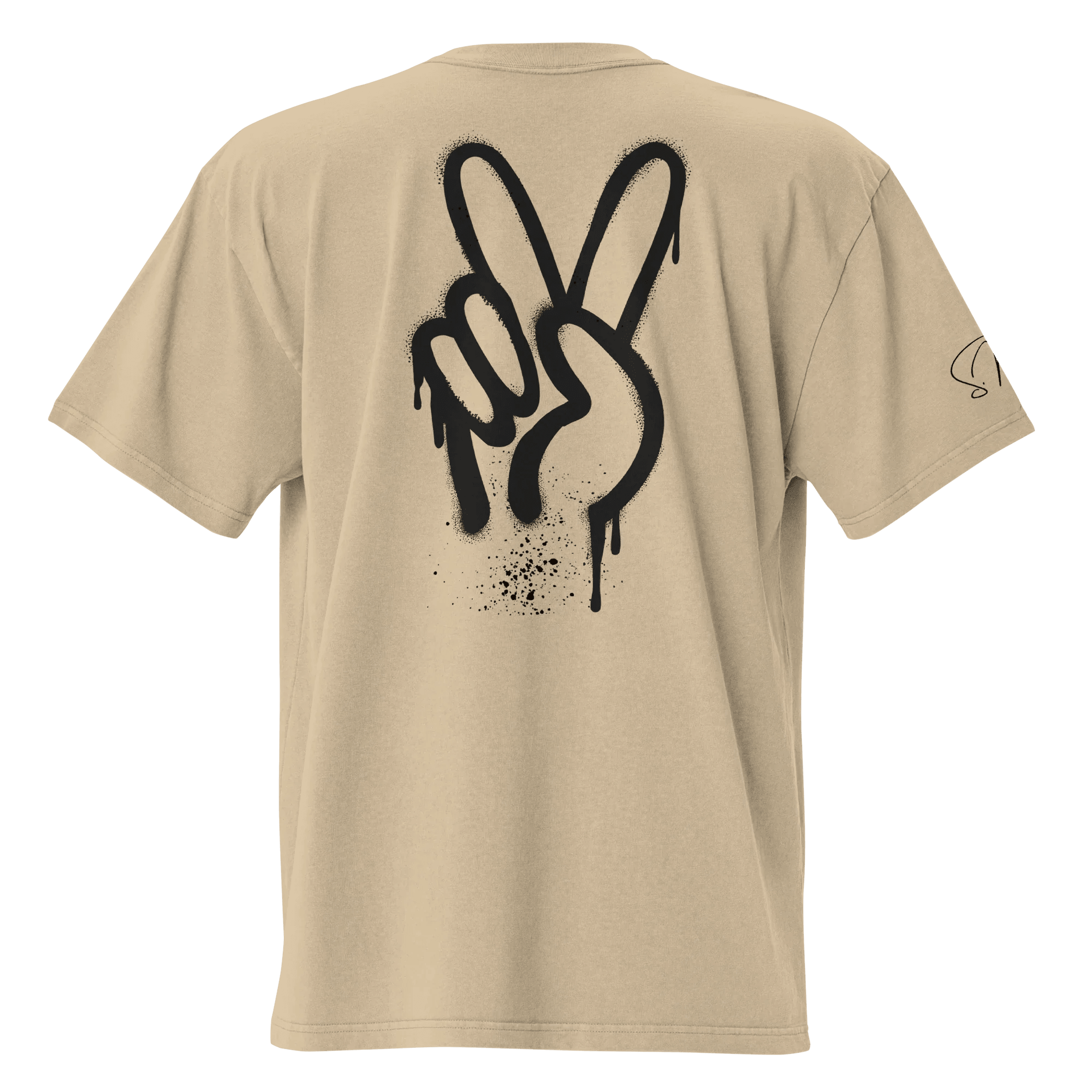 Oversized T-Shirt "Spray Peace", backprint - flyliving - Shop Deutschland Noodosz