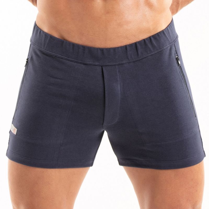 Paris Gym - Shorts mit Reißverschluss – Marineblau - TOF Paris - Shop Deutschland Noodosz