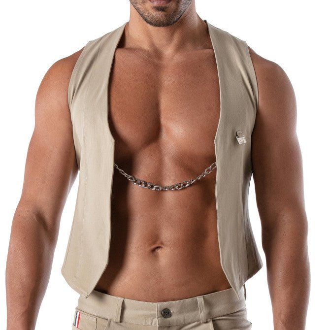 Patriot Chain Vest - Beige - TOF Paris - Shop Deutschland Noodosz