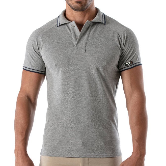 Patriot Polo Shirt - Heather Grey - TOF Paris - Shop Deutschland Noodosz