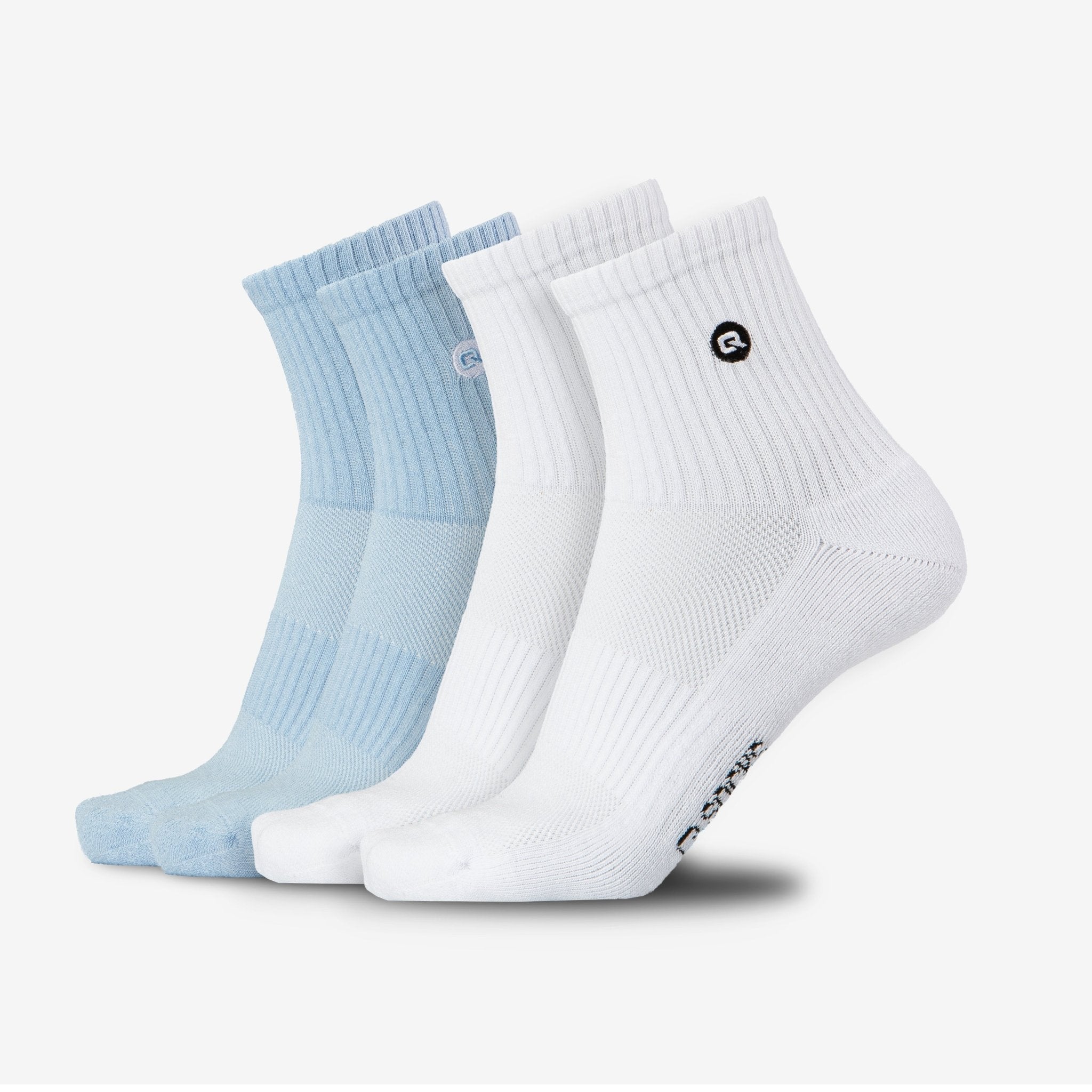 Quarter Mittelhohe Socken gepolstert für Damen und Herren 4X Paar - QOLONIA - Shop Deutschland Noodosz
