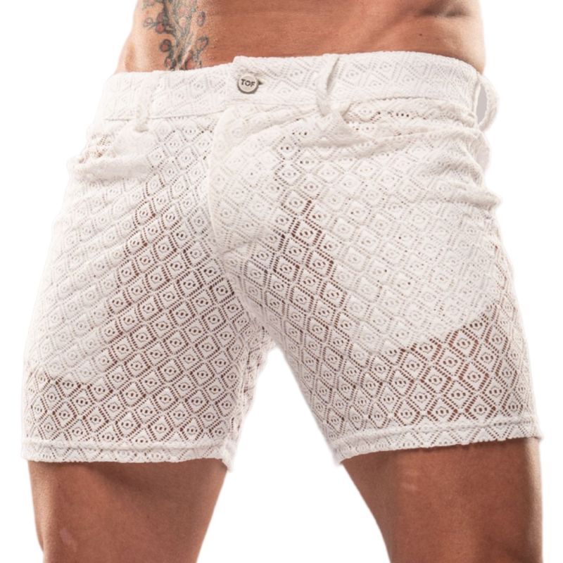 Riviera Mid Thigh Shorts White - TOF Paris - Shop Deutschland Noodosz
