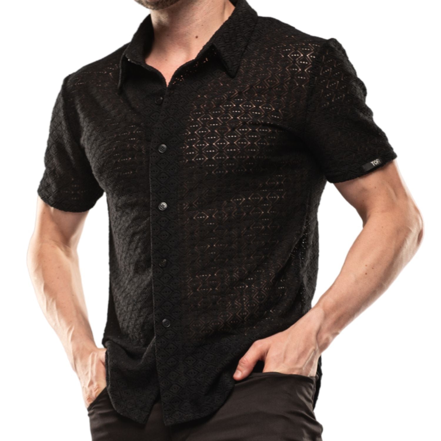 Riviera Kurzarm‑Shirt – Schwarz - TOF Paris - Shop Deutschland Noodosz