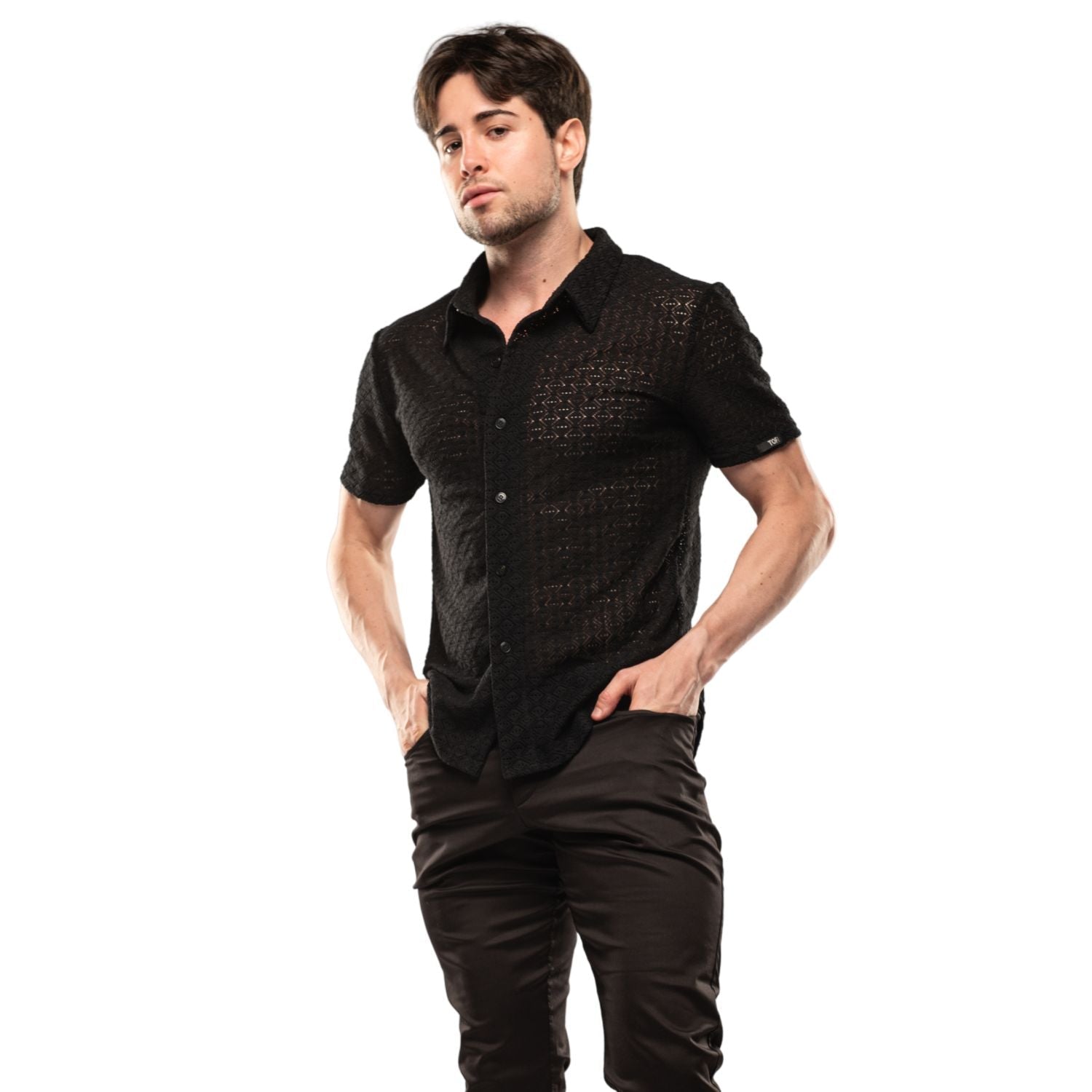 Riviera Kurzarm‑Shirt – Schwarz - TOF Paris - Shop Deutschland Noodosz