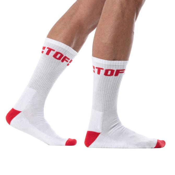Sportsocken Weiß - Rot - TOF Paris - Shop Deutschland Noodosz