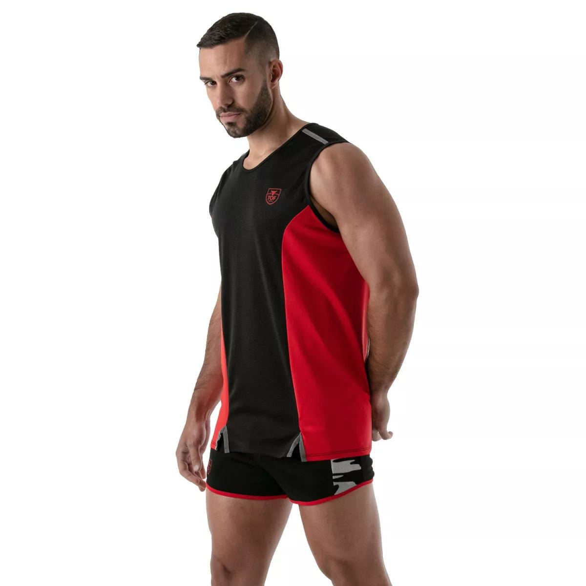 Total Protection Tanktop Schwarz - Rot - TOF Paris - Shop Deutschland Noodosz