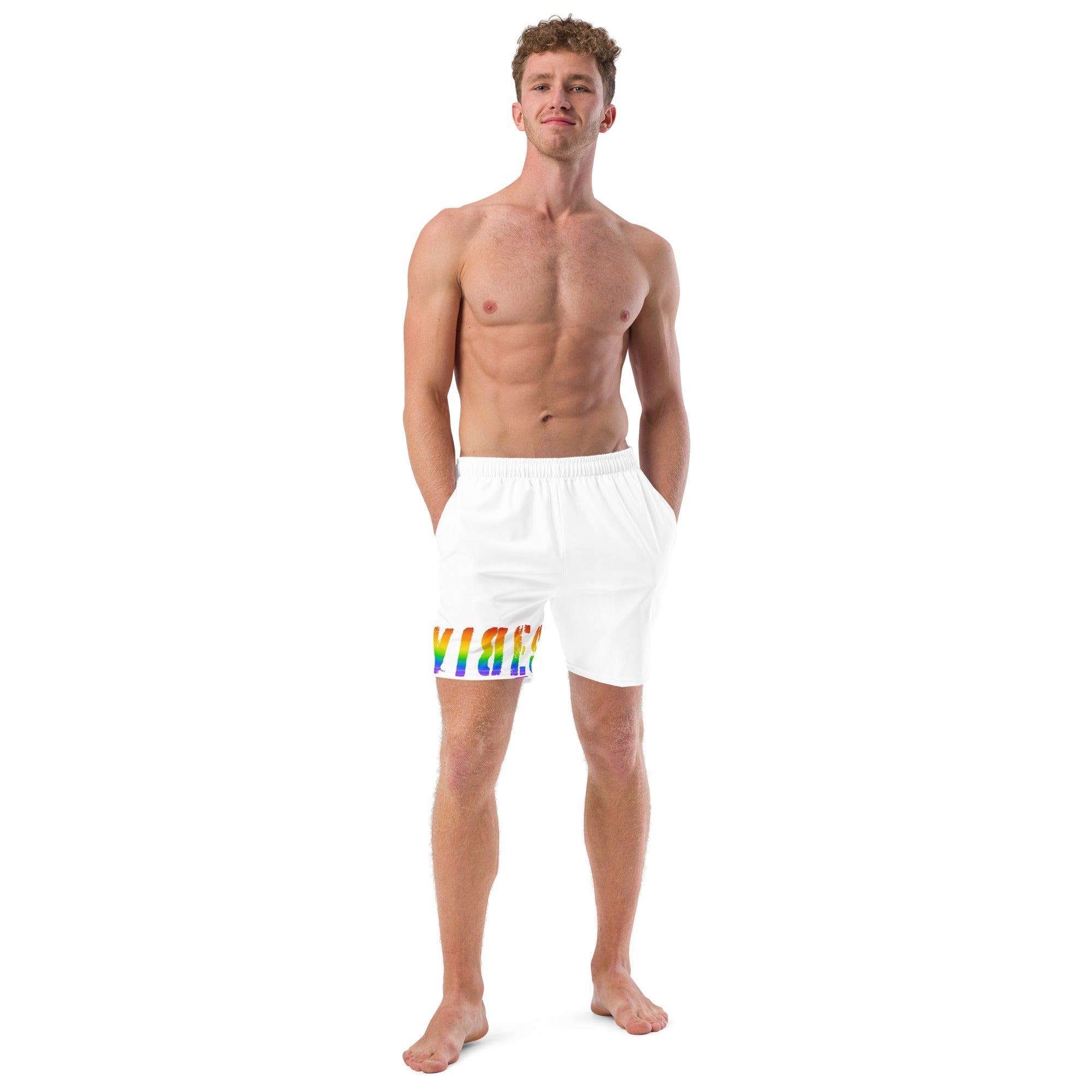 TOV Badeshorts VIBES II LGBTQ (Weiß) - Time Of Vibes - Shop Deutschland Noodosz