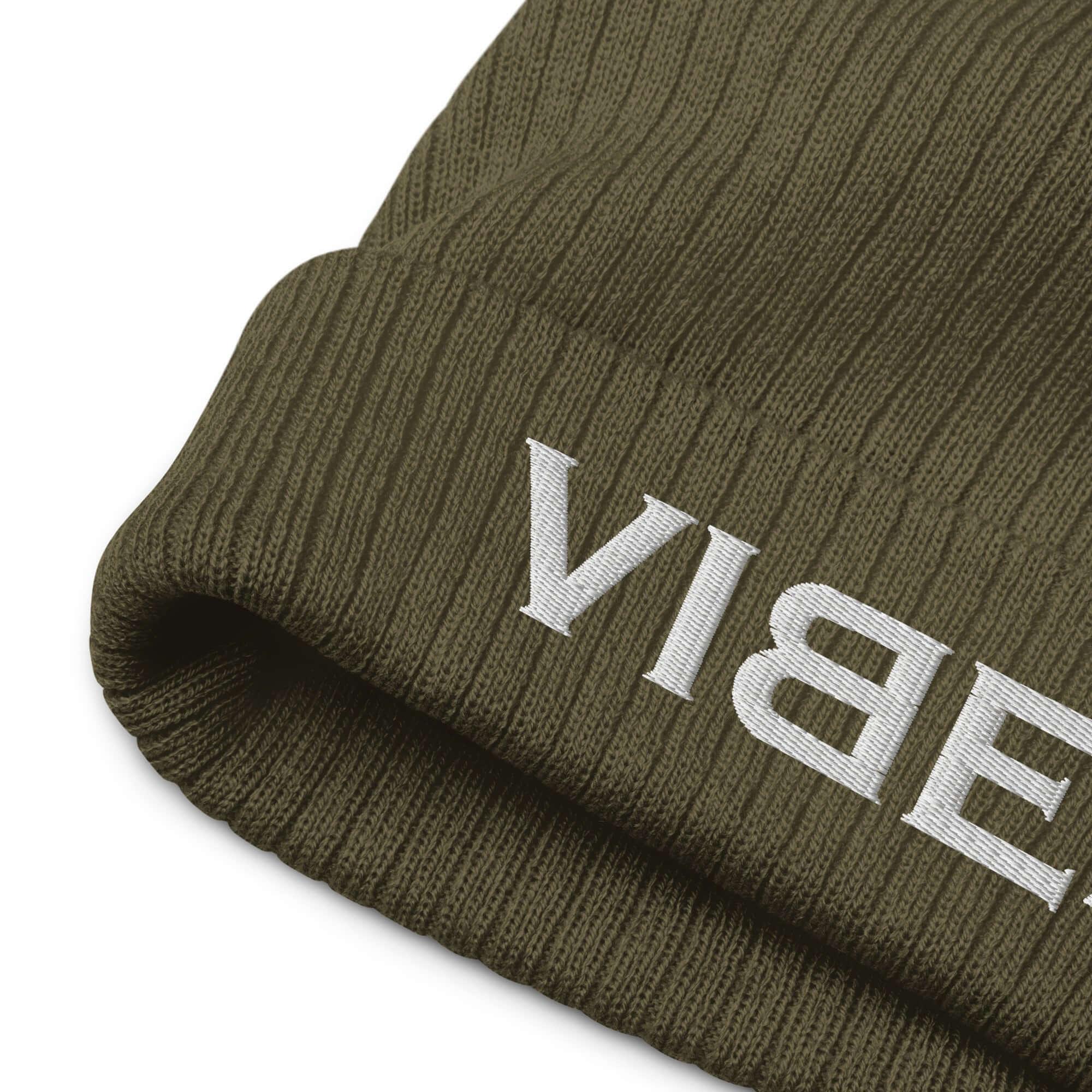 TOV Beanie - Strickmütze | VIBES (Grün/Grau) * Unisex - Time Of Vibes - Shop Deutschland Noodosz