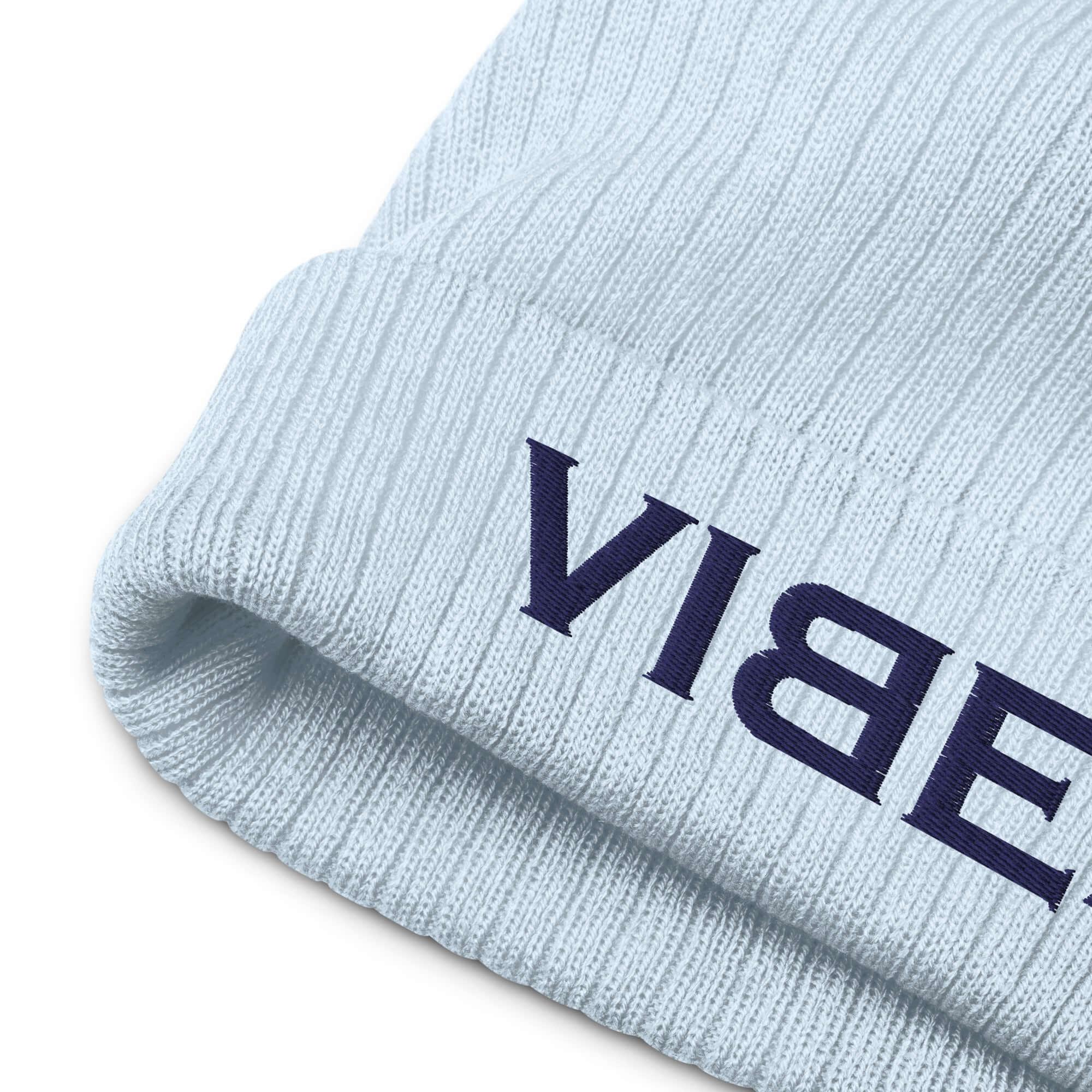 TOV Beanie - Strickmütze | VIBES (Helllau/Blau) * Unisex - Time Of Vibes - Shop Deutschland Noodosz