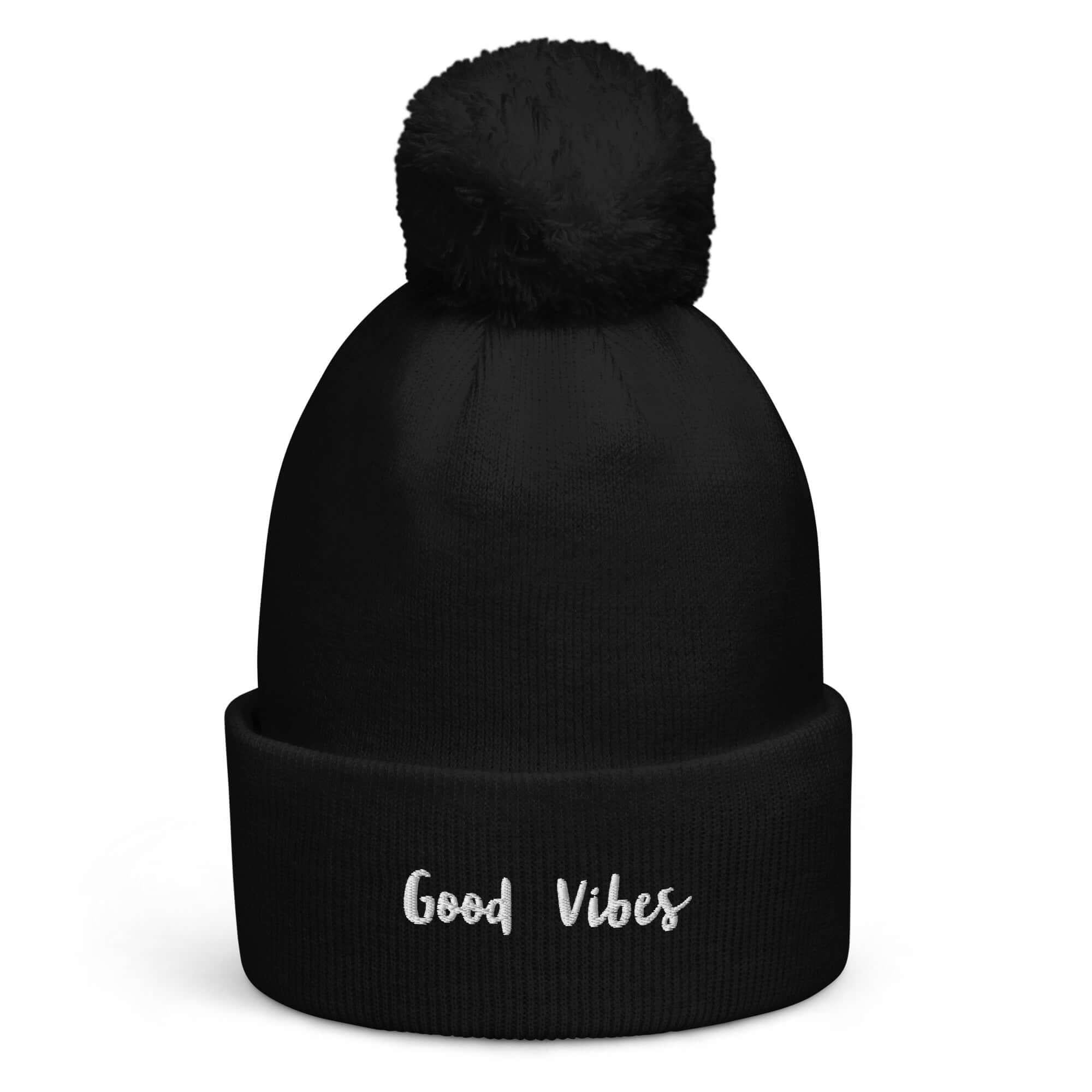 TOV Bommel - Beanie | GOOD VIBES (Schwarz) * Unisex - Time Of Vibes - Shop Deutschland Noodosz
