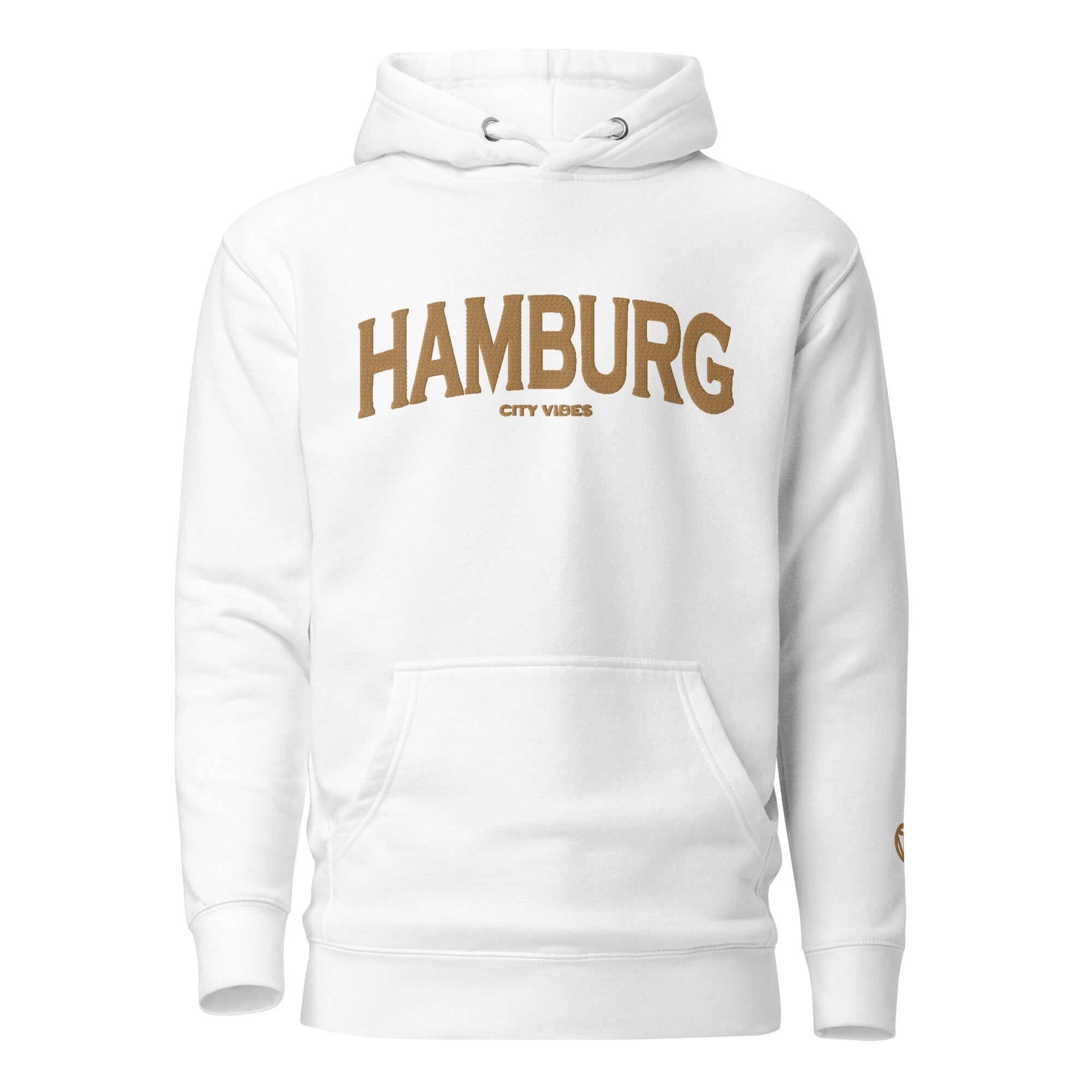TOV Hoodie City | HAMBURG (Weiß/Gold) * Unisex - Time Of Vibes - Shop Deutschland Noodosz