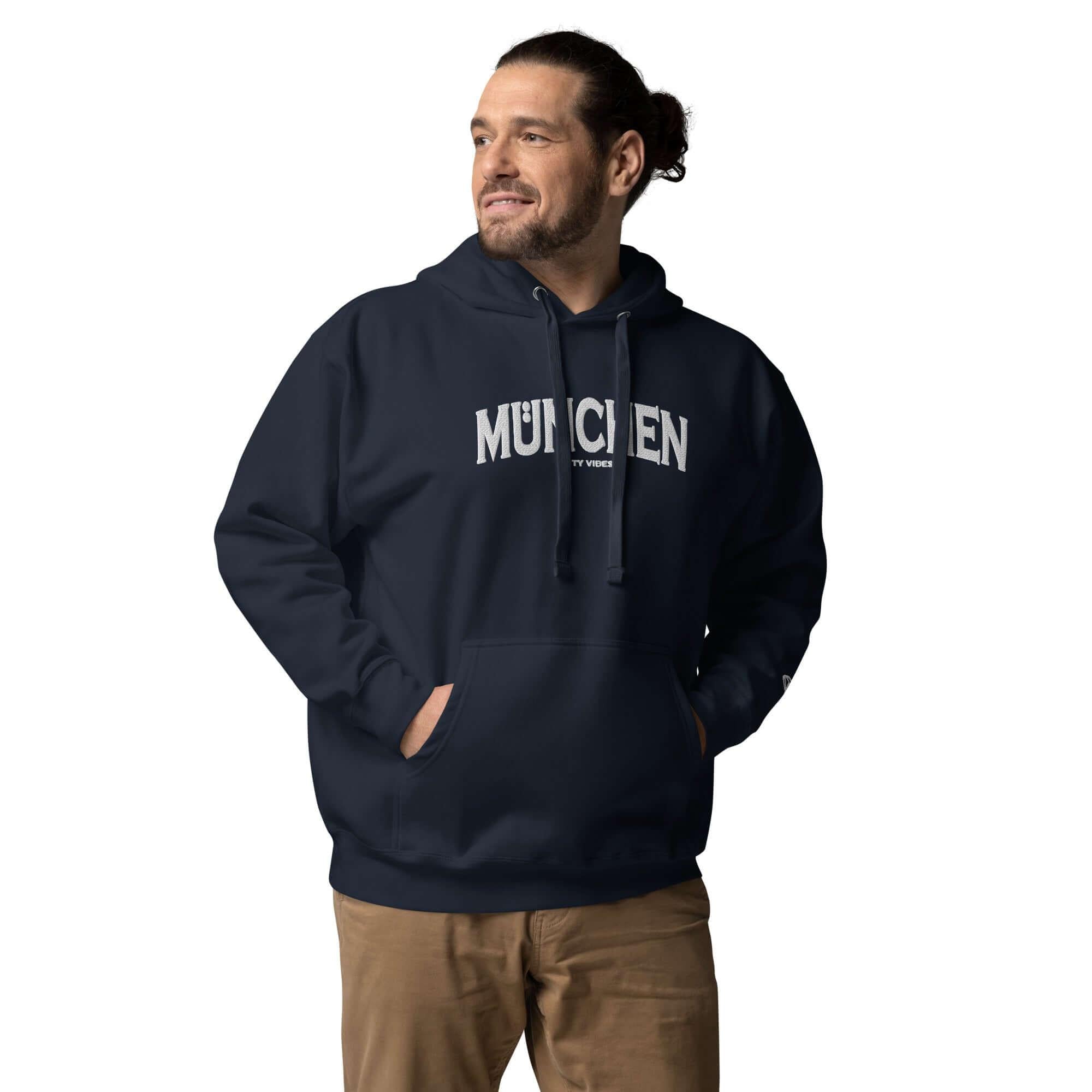 TOV Hoodie City | MÜNCHEN (Navy/Weiß) * Unisex - Time Of Vibes - Shop Deutschland Noodosz
