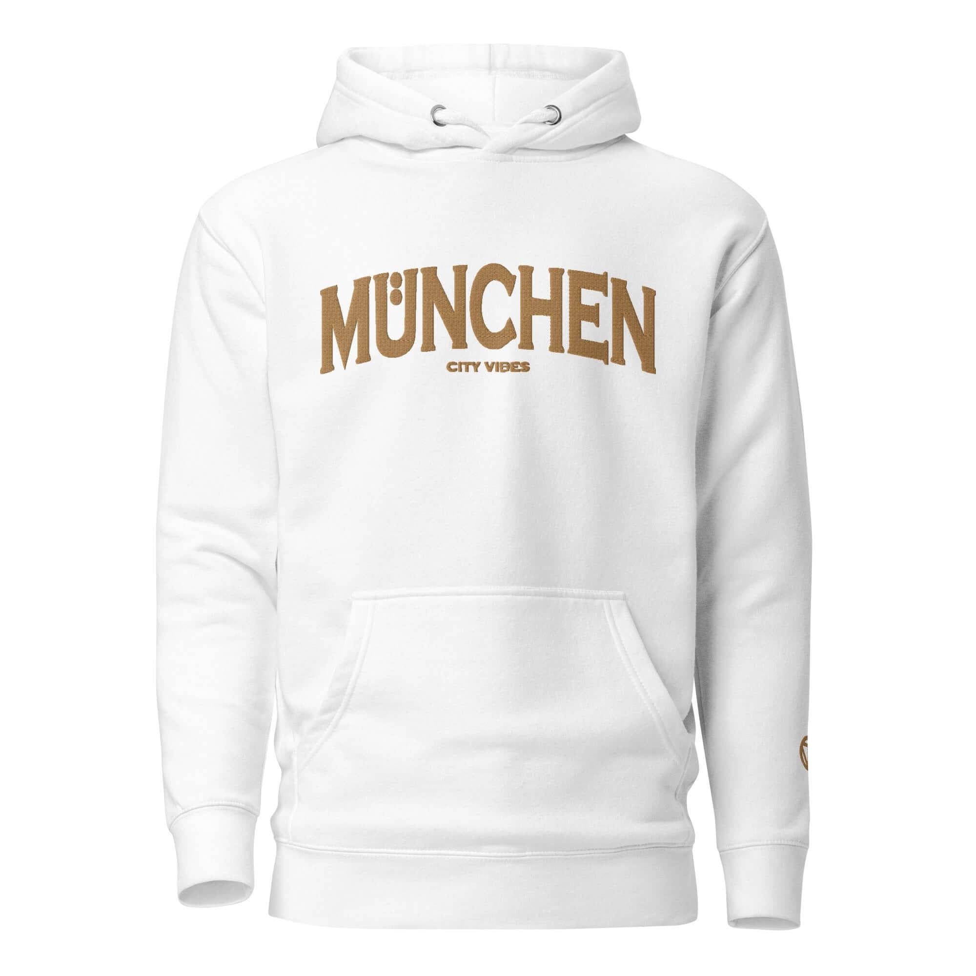 TOV Hoodie City | MÜNCHEN (Weiß/Gold) * Unisex - Time Of Vibes - Shop Deutschland Noodosz