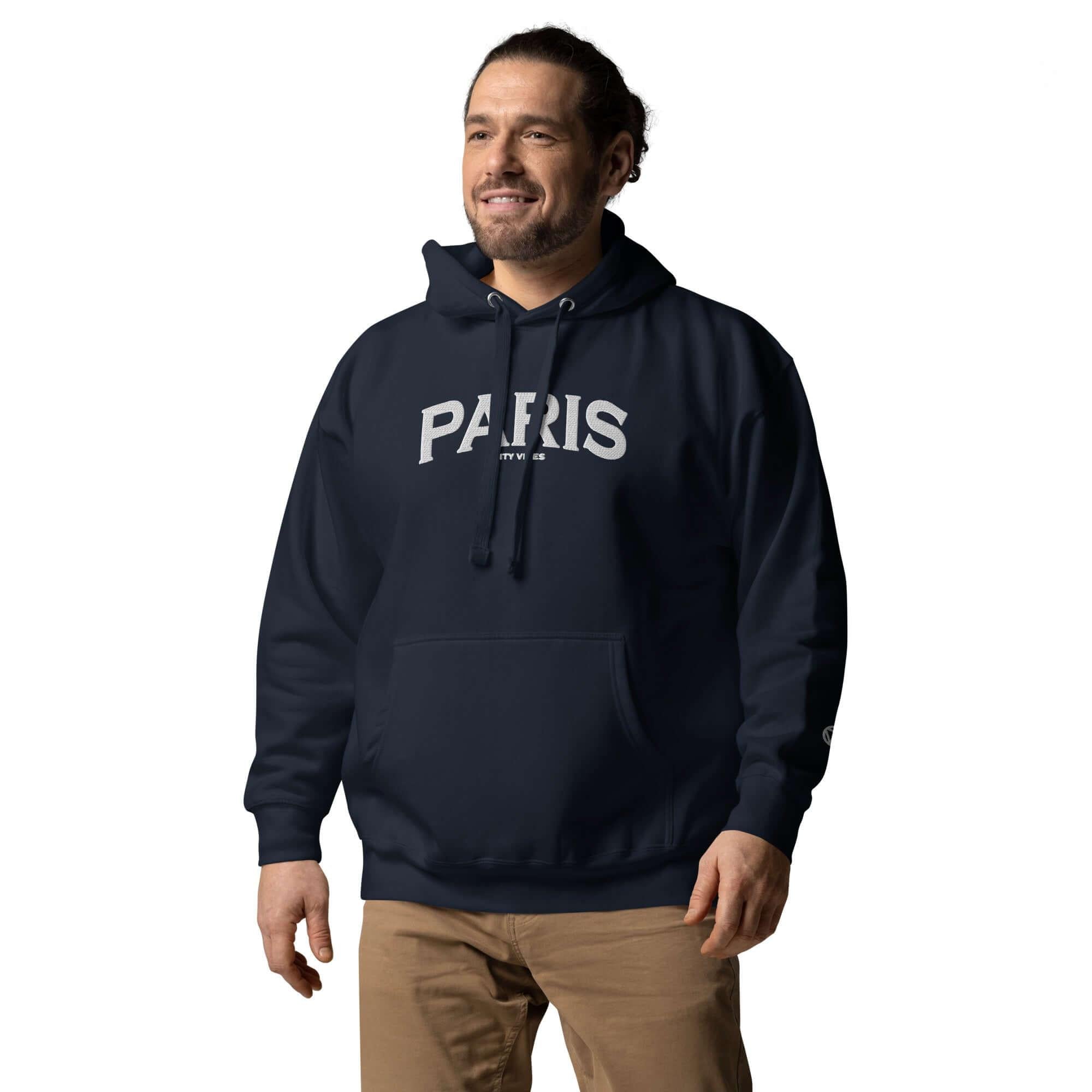 TOV Hoodie City | PARIS (Navy/Weiß) * Unisex - Time Of Vibes - Shop Deutschland Noodosz