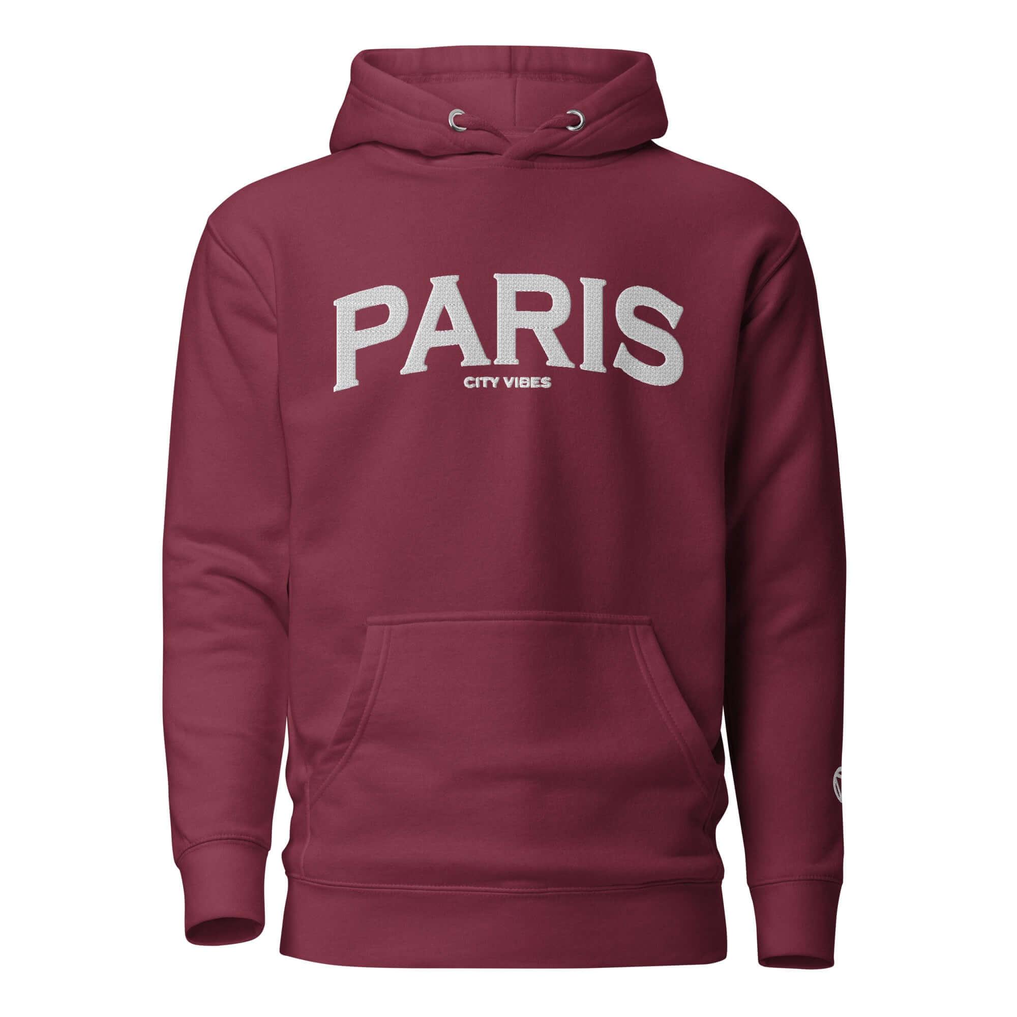 TOV Hoodie City | PARIS (Rot/Weiß) * Unisex - Time Of Vibes - Shop Deutschland Noodosz