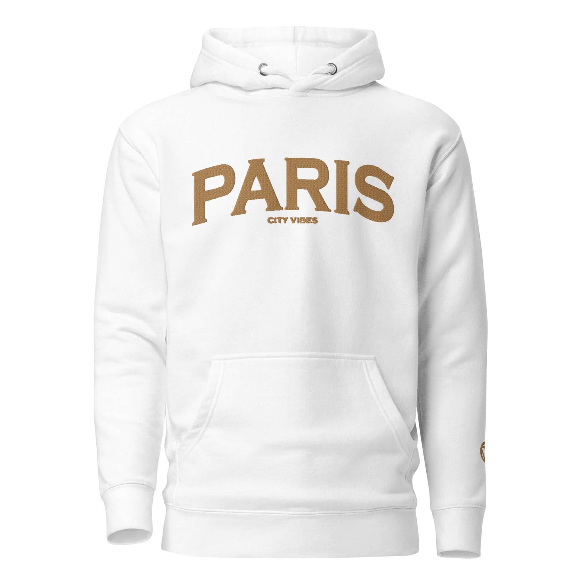 TOV Hoodie City | PARIS (Weiß/Gold) * Unisex - Time Of Vibes - Shop Deutschland Noodosz