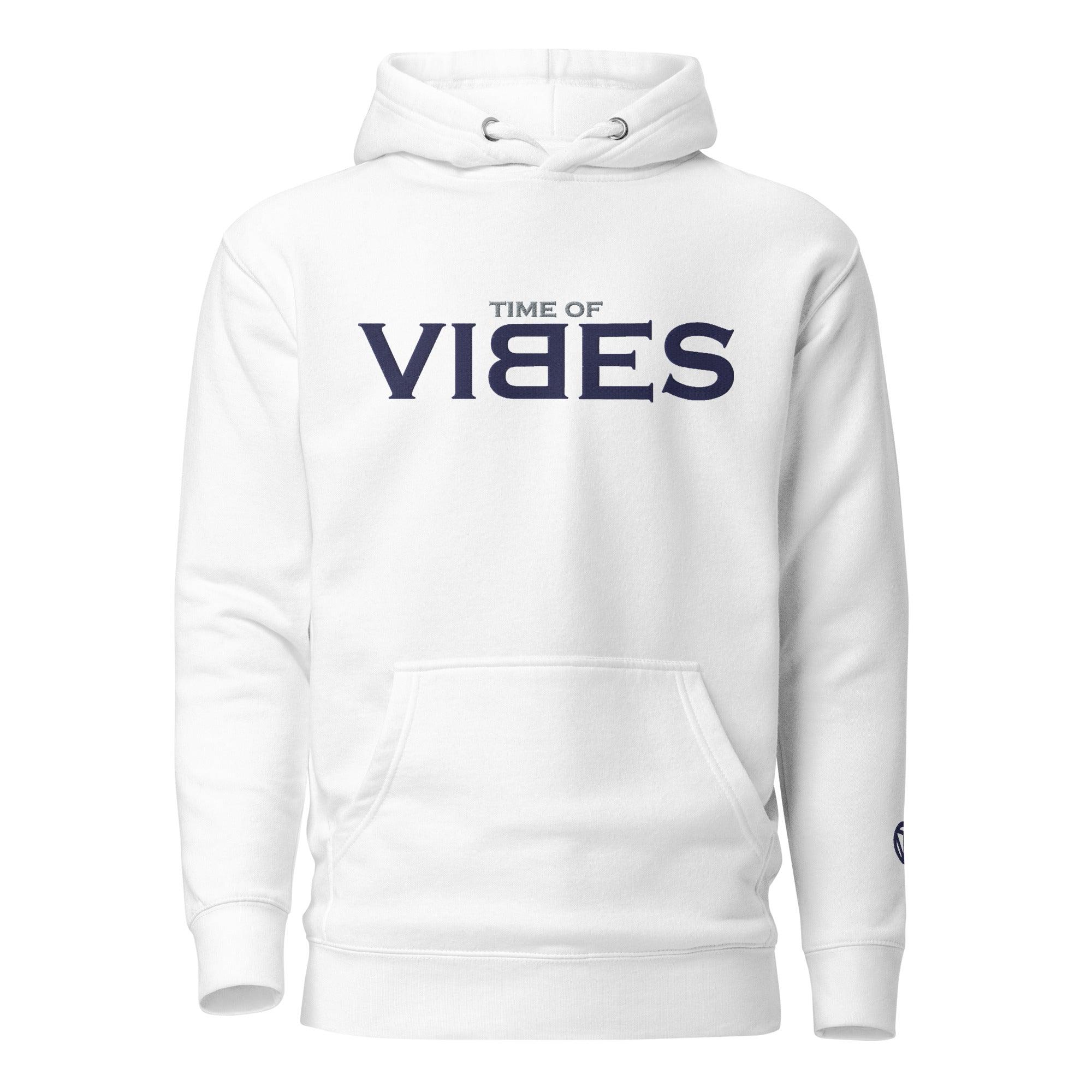 TOV Hoodie | VIBES (Weiß/Blau) * Unisex - Time Of Vibes - Shop Deutschland Noodosz
